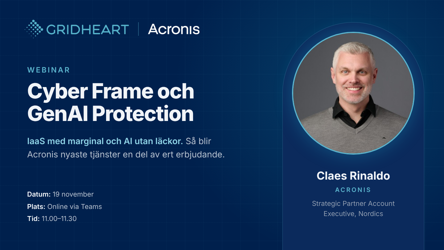 Webinar: Cyber Frame and GenAI Protection with Acronis