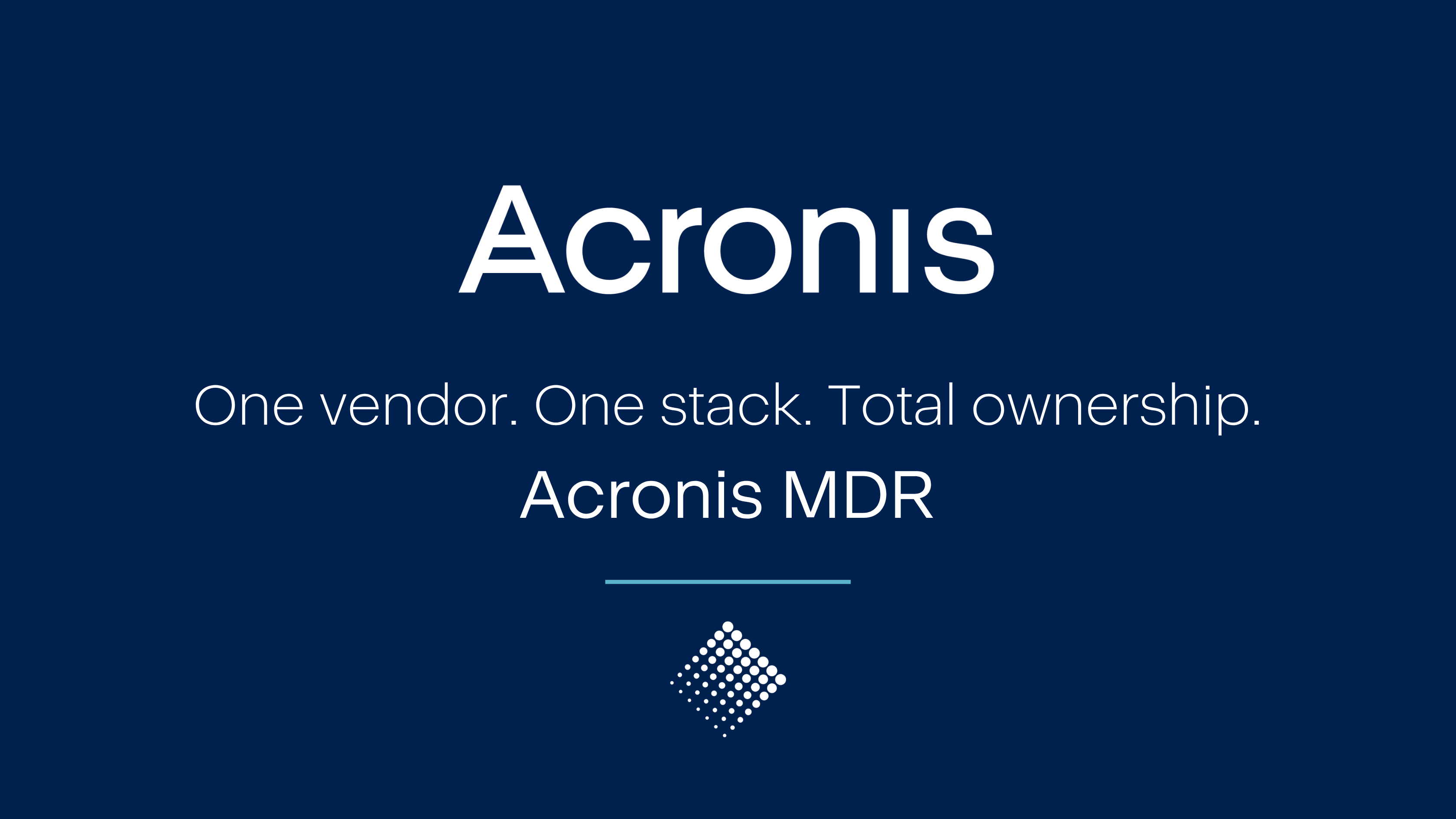 Acronis MDR - 24/7 security for MSPs