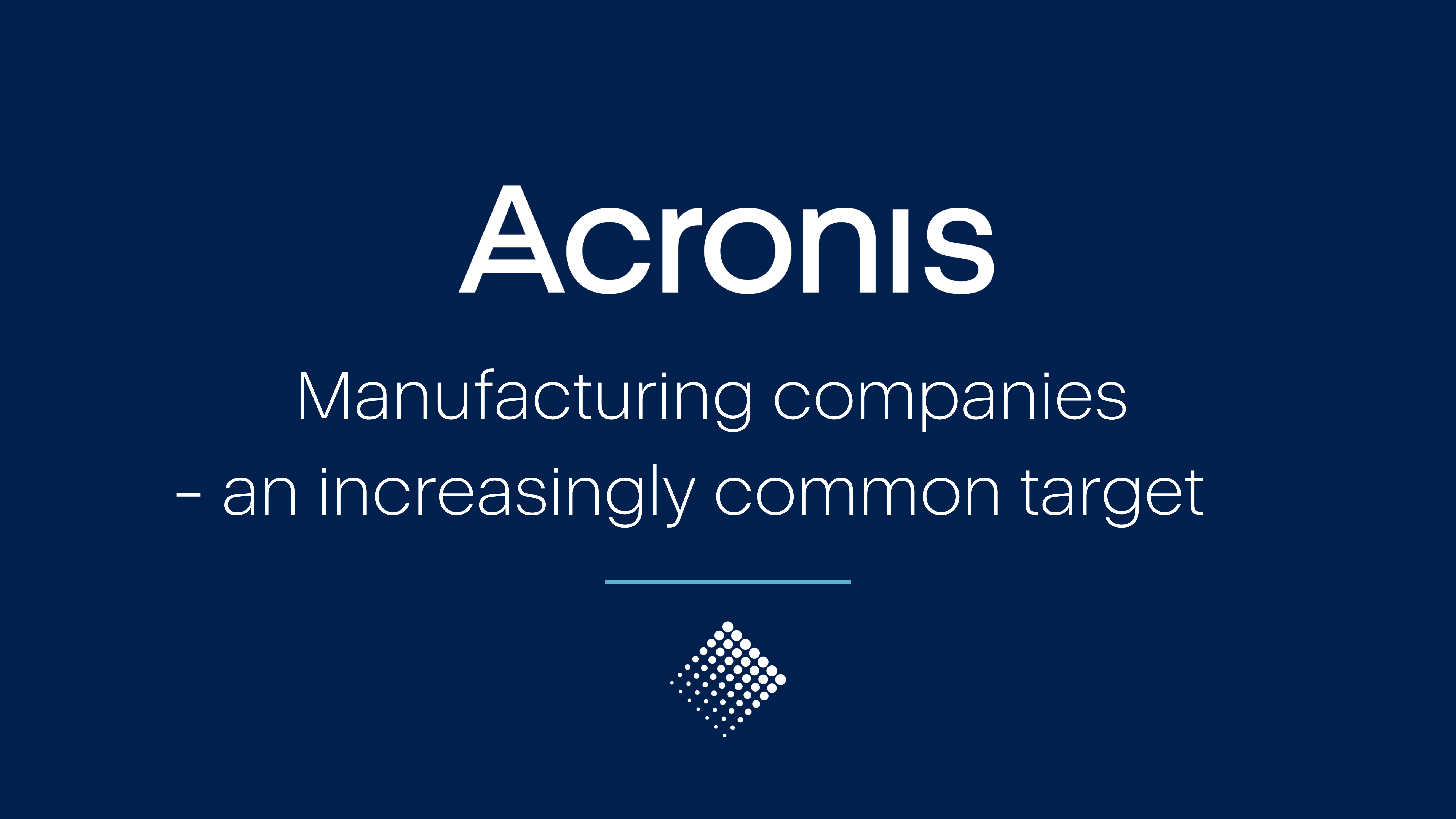 Manufacturing Is Becoming an Increasingly Common Target
